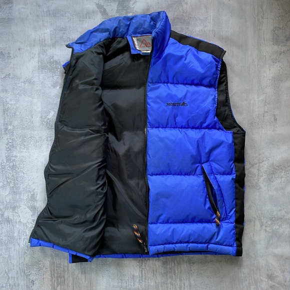 Vintage Mobius Goose Down Big Blue Puffer Vest UNISEX - Picture 4 of 6